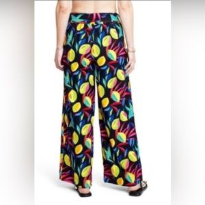 Tabitha Brown Target Lemon Print Wide Leg Trousers